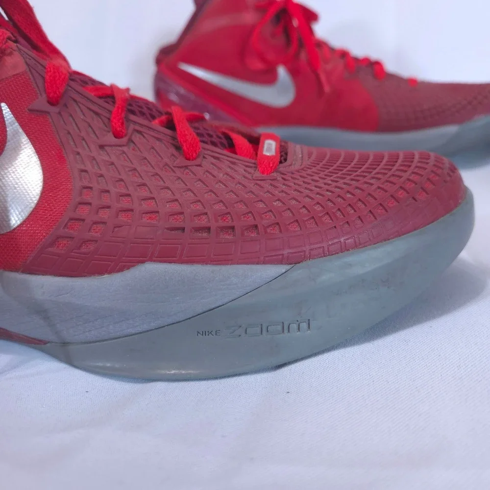 Nike Zoom Hyperdunk 2011 Supreme Mens 12 Red High Top Basketball Shoes Flywire